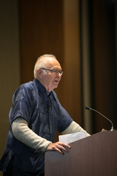 Donald Knuth of Stanford University gave the John von Neumann Lecture at the 2016 SIAM Annual Meeting in Boston.