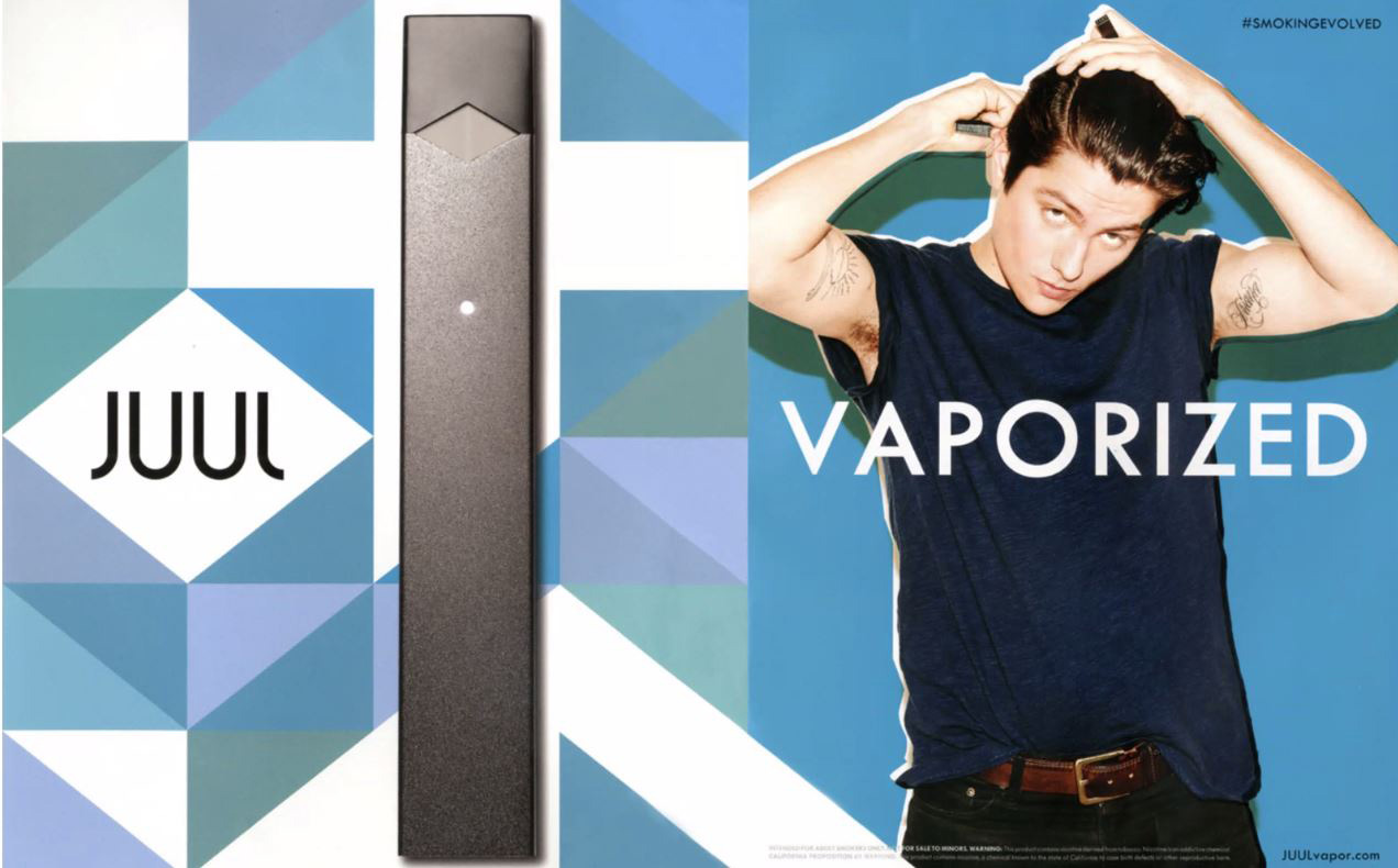 <strong>Figure 1.</strong> Juul advertisement targeted at adolescent populations.