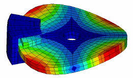 <strong>Figure 1b.</strong> General view of FE car brake model: simple academical model.