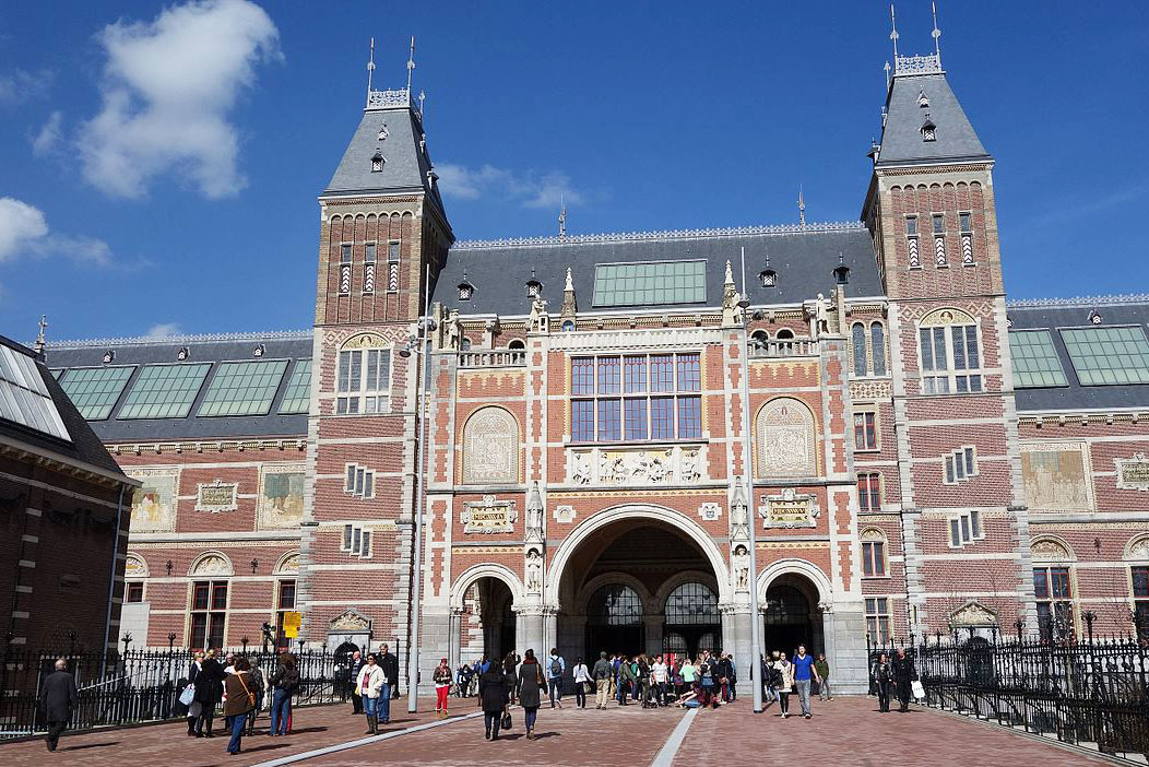 Rijksmuseum in Amsterdam, the Netherlands. Public domain image.