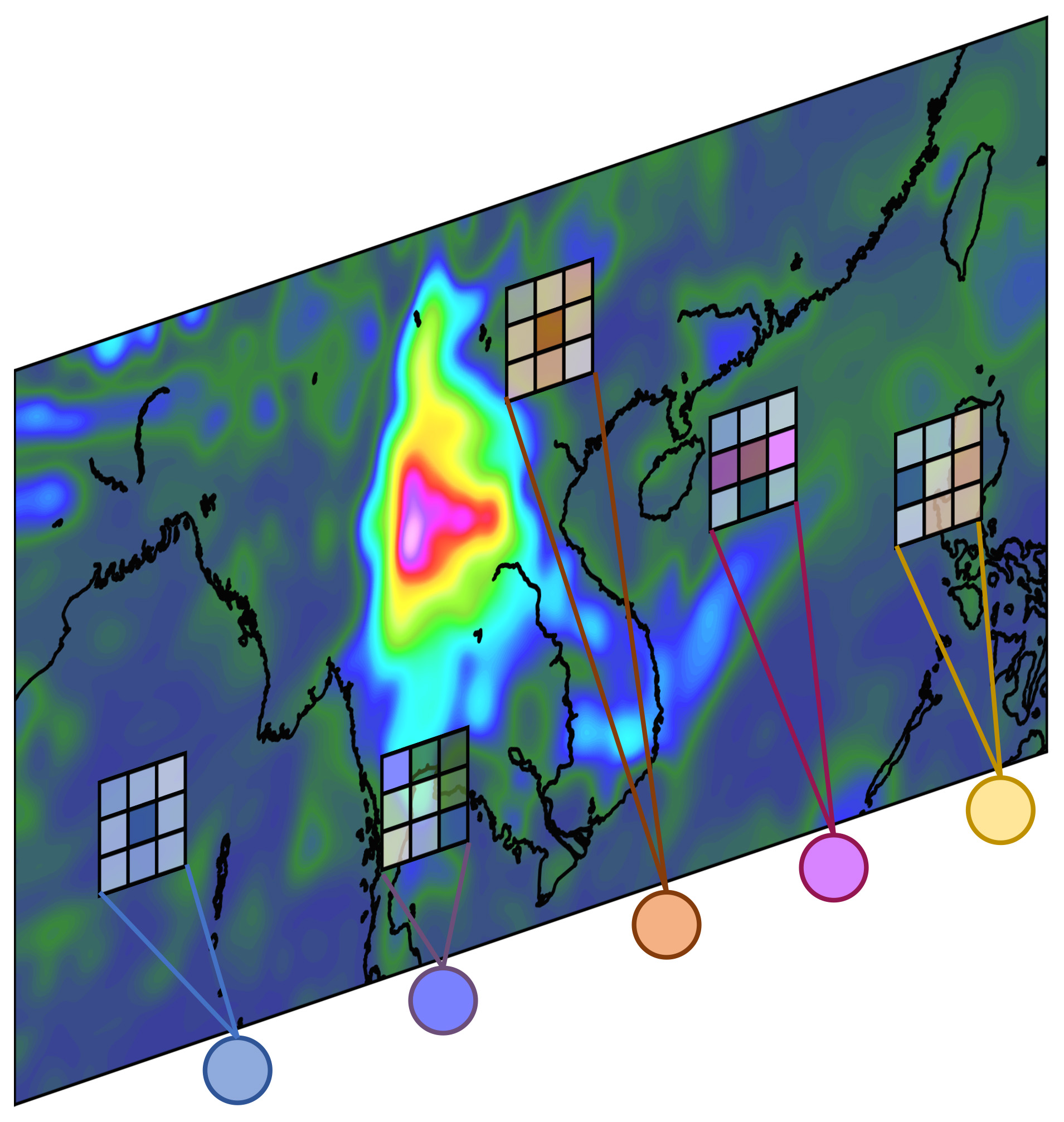 <strong>Figure 2.</strong> Locally connected layers employ different weights for each region. Figure adapted from [1].