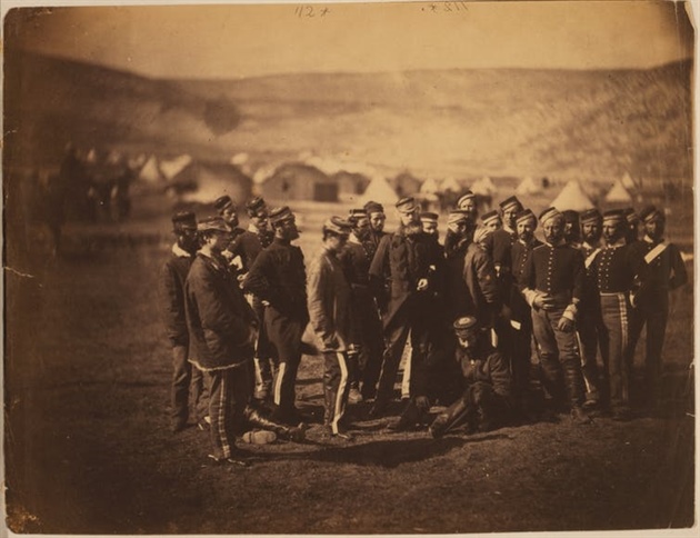 Officers and men of the 13th Light Dragoons, survivors of the Charge of the Light Brigade. Image courtesy of Roger Fenton.