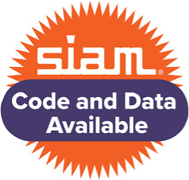 <strong>Figure 2.</strong> Authors who write for the SIAM Journal on Scientific Computing (SISC) and make their code and data available in a permanent public repository or via SISC supplementary materials can request a “SISC Reproducibility Badge: Code and Data Available” when submitting their papers.