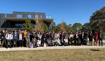Attendees of the 2025 Conference Board of the Mathematical Sciences conference entitled “Research at the Interface of Applied Mathematics and Machine Learning,” which took place from December 8-12, 2025 at the University of Houston. Photo courtesy of Andreas Mang. 