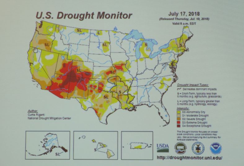 David Prager uses data from the United States Drought Monitor to compare the Markov chain model with the ARIMA time series approach when measuring drought in various locations and biomes across the U.S.