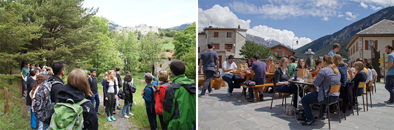 Caption: Lecturers, organizers, and students visiting Fort Victor Emmanuel and typical villages around Aussois during the weekend. Photo credits: Richard Vuduc.