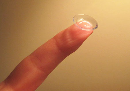 David Ross, Kara Maki, and Emily Holz design an equilibrium model to enhance the design and increase the comfort of contact lenses. Photo credit: Lina Sorg.