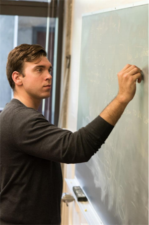 Steven Reeves helped improve a computational code that cosmologists use to study the universe via the NSF’s Mathematical Sciences Graduate Internship Program. Photo credit: George Labaria.