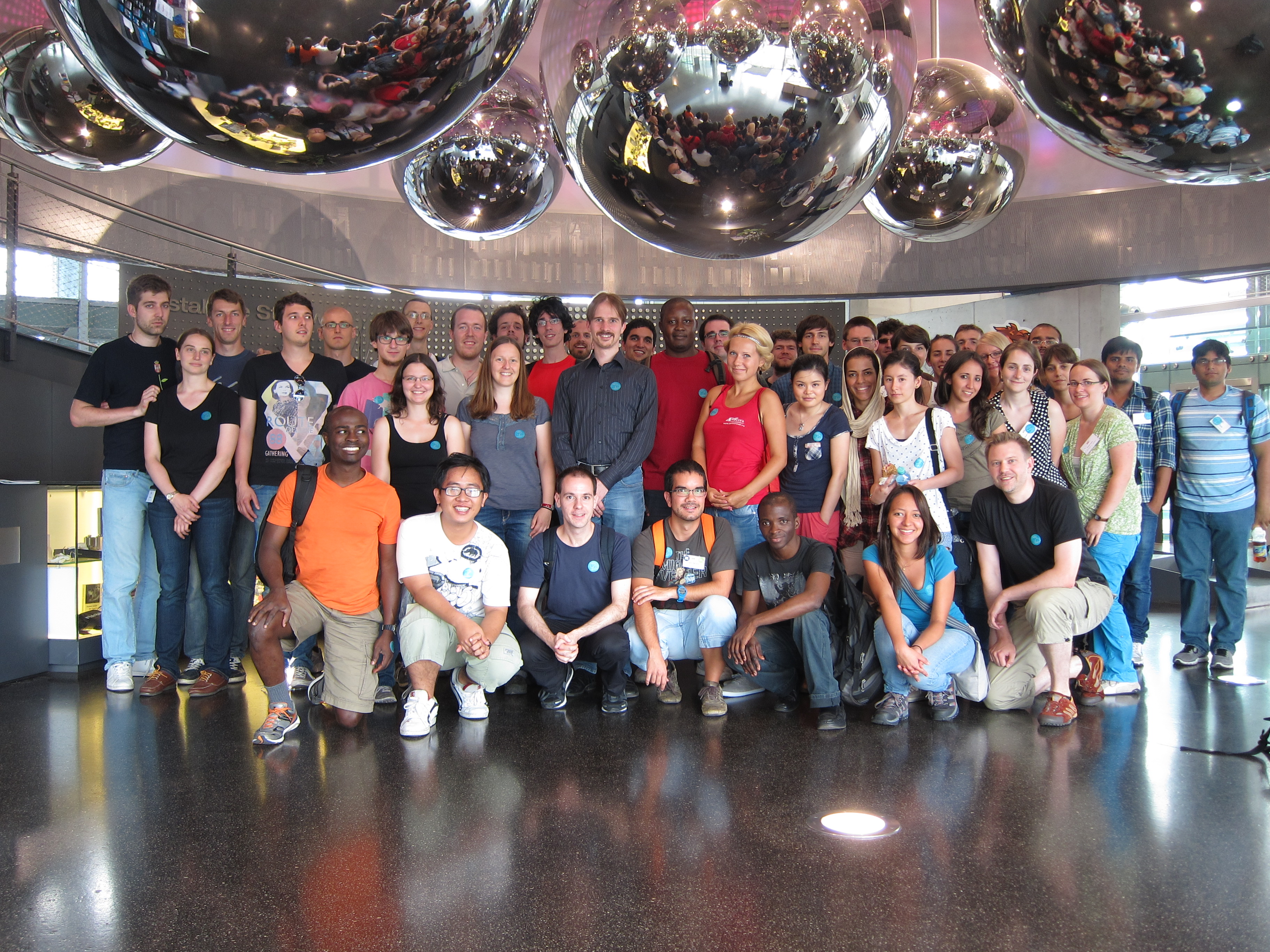 Summer School students and lecturers during a visit to the steel-making facility of voestalpine AG in Linz.