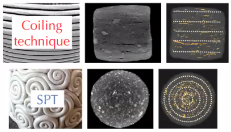 Vanna Lisa Coli described how the patterns of pores in pottery pieces can reveal the technique that craftspeople used to make the piece.