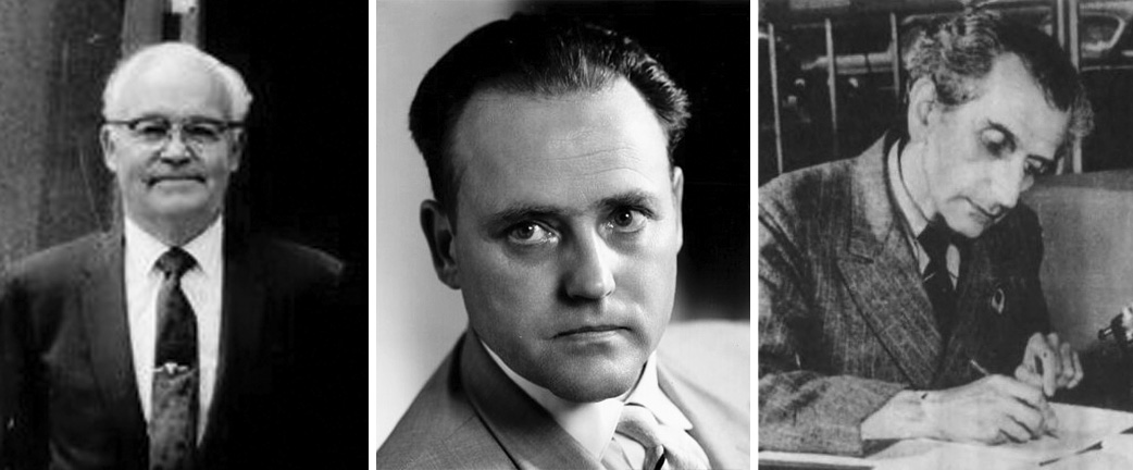 From left to right: Magnus Hestenes, Eduard Stiefel, and Cornelius Lanczos — three major contributors to Krylov subspace methods. Image of Hestenes courtesy of <a href="https://commons.wikimedia.org/wiki/File:Magnus_Hestenes.jpg" rel="noopener noreferrer" target="_blank">Konrad Jacobs and Wikimedia</a> under the <a href="https://creativecommons.org/licenses/by-sa/2.0/de/deed.en" rel="noopener noreferrer" target="_blank">Creative Commons Attribution-ShareAlike 2.0 (CC BY-SA 2.0) Germany license</a>; image of Stiefel courtesy of <a href="https://commons.wikimedia.org/wiki/File:Eduard_Stiefel_ETH-Bib_Portr_00817.jpg" rel="noopener noreferrer" target="_blank">ETH-Bibliothek Zürich, Bildarchiv and Wikimedia</a> under the <a href="https://creativecommons.org/licenses/by-sa/3.0/deed.en" rel="noopener noreferrer" target="_blank">Creative Commons Attribution-ShareAlike 3.0 (CC BY-SA 3.0) Unported license</a>; and image of Lanczos courtesy of <a href="https://books.google.com/books?id=XzVHBJ1zOAAC&amp;lpg=PR20&amp;pg=PR18#v=onepage&amp;q&amp;f=false" rel="noopener noreferrer" target="_blank">Ida Rhodes and SIAM</a>.