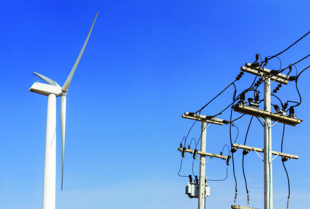 <strong>Figure 3.</strong> Wind turbines harness clean energy from wind and convert it to electricity.